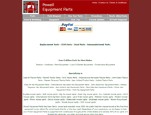 Tablet Screenshot of powellequipmentparts.com